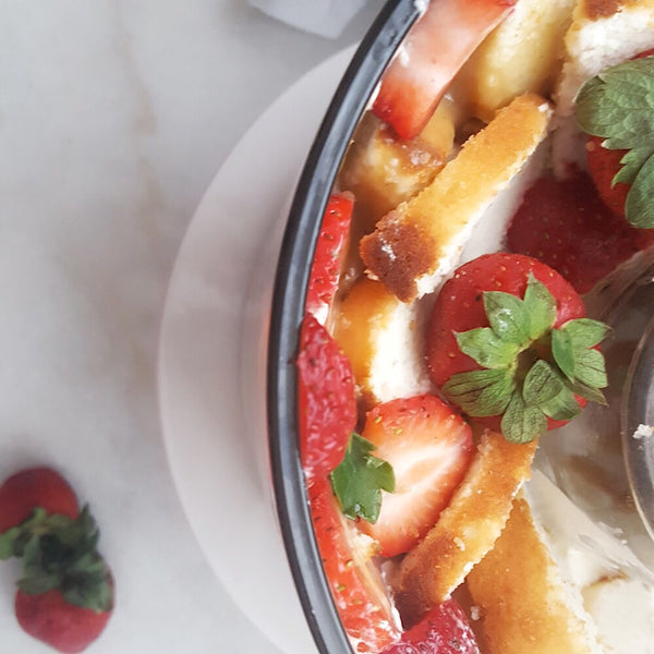 Pomegranate and Strawberry Trifle